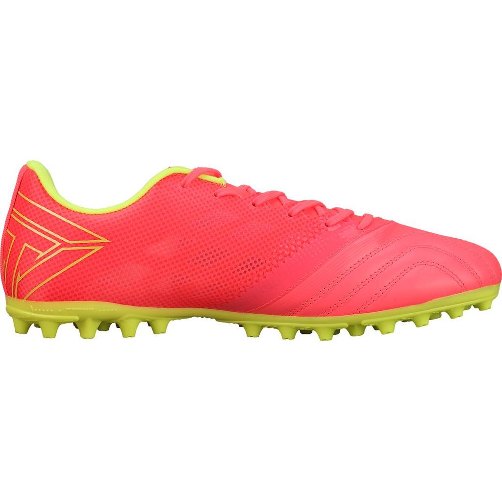 Li Ning Iron Anti-Slip Breathable MG (Rubber Short Studs) Artificial Turf Fit Football Shoes Men Football Shoes Fluorescent-Red ASFR001-1