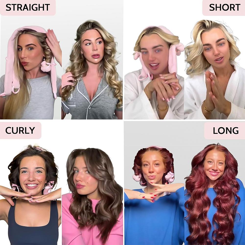 Heatless Curling Rod Hair Accessories Hair Band Ribbon Silk Curling Iron Lazy Curls Sleeping Soft Curling Iron Styling Tool