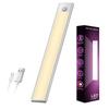 1pc/2pcs Under Cabinet Lights Motion Sensor Wireless USB Charging 3 Color Dimmable LED Closet Light For Bedroom Kitchen Wardrobe Hallway Stairs