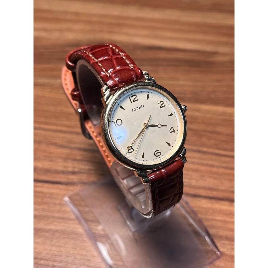 Used [Showa Retro] 80s SEIKO Classic Breguet Dial 13mm Leather Watch