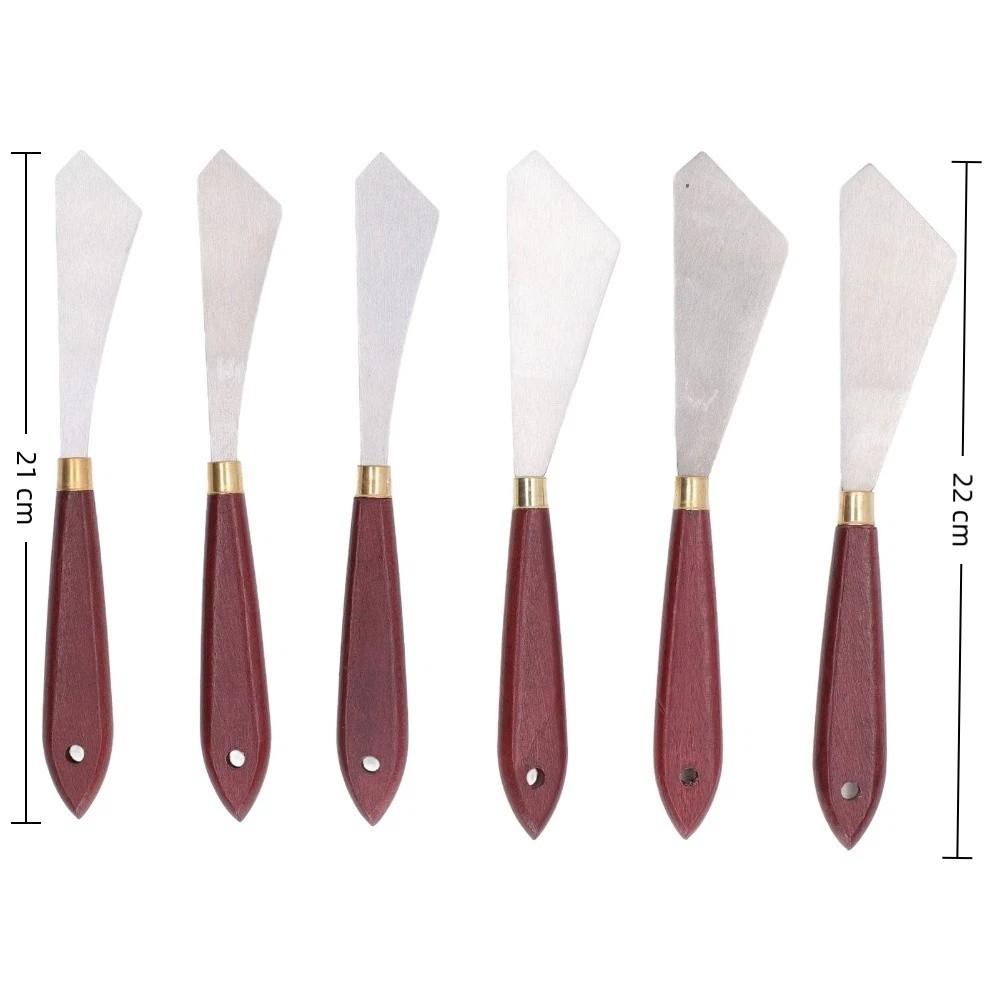6PCS Smooth Polished Surface Oil Painting Spatula Set Color Mixing Knives  Art Studio Drawing