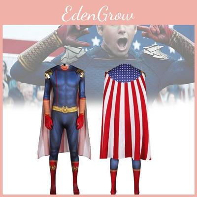 Fantasia Cosplay do Homelander Azul Para The Boys Apresentando Design de Tecido Confortável