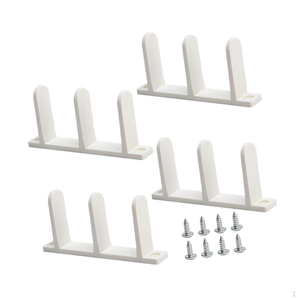 4Pcs Siding Closet Door Floor Guides Brackets Sliding Bottom for Cabinets
