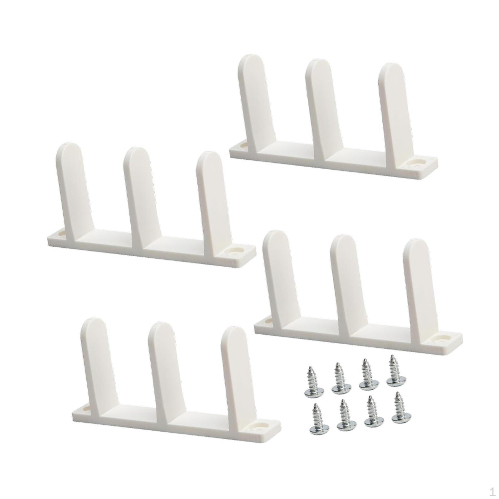 

4 шт. Направляющие для пола раздвижных дверей шкафа сайдинга, кронштейны, скользящие нижние для шкафов белый