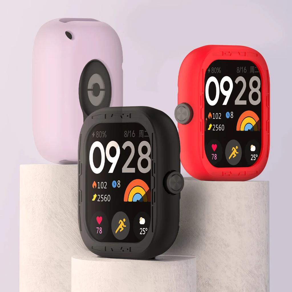 For Redmi Watch 5 4 Silicone Case Bumper Smart Watch Accessories Protective Cover for Xiaomi Redmi Watch 4 5 Protector Frame