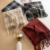 2025 Autumn Winter New Checkered Striped Scarf Women's High End Warmth Versatile Manufacturer Wholesale Dropshipping