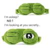 3D Frog Sleep Mask Natural Sleeping Eyeshade Women Men Creative Cartoon Soft Portable Blindfold Travel Office Eyepatch