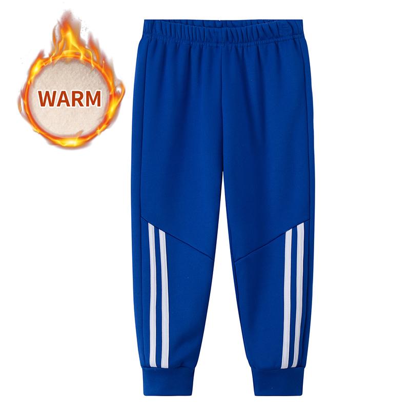 

Autumn and Winter Children s Mmulti-color Sports Thick Sweatpants for Boys and Girls with Plush Warm Casual Pants 100