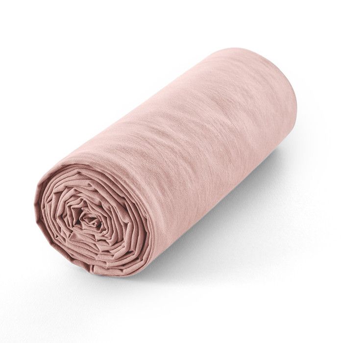 Drap housse 140 x 190 cm bonnet 30 cm "Prémium" pour lit 2 places - Prémium Rose Dragée
