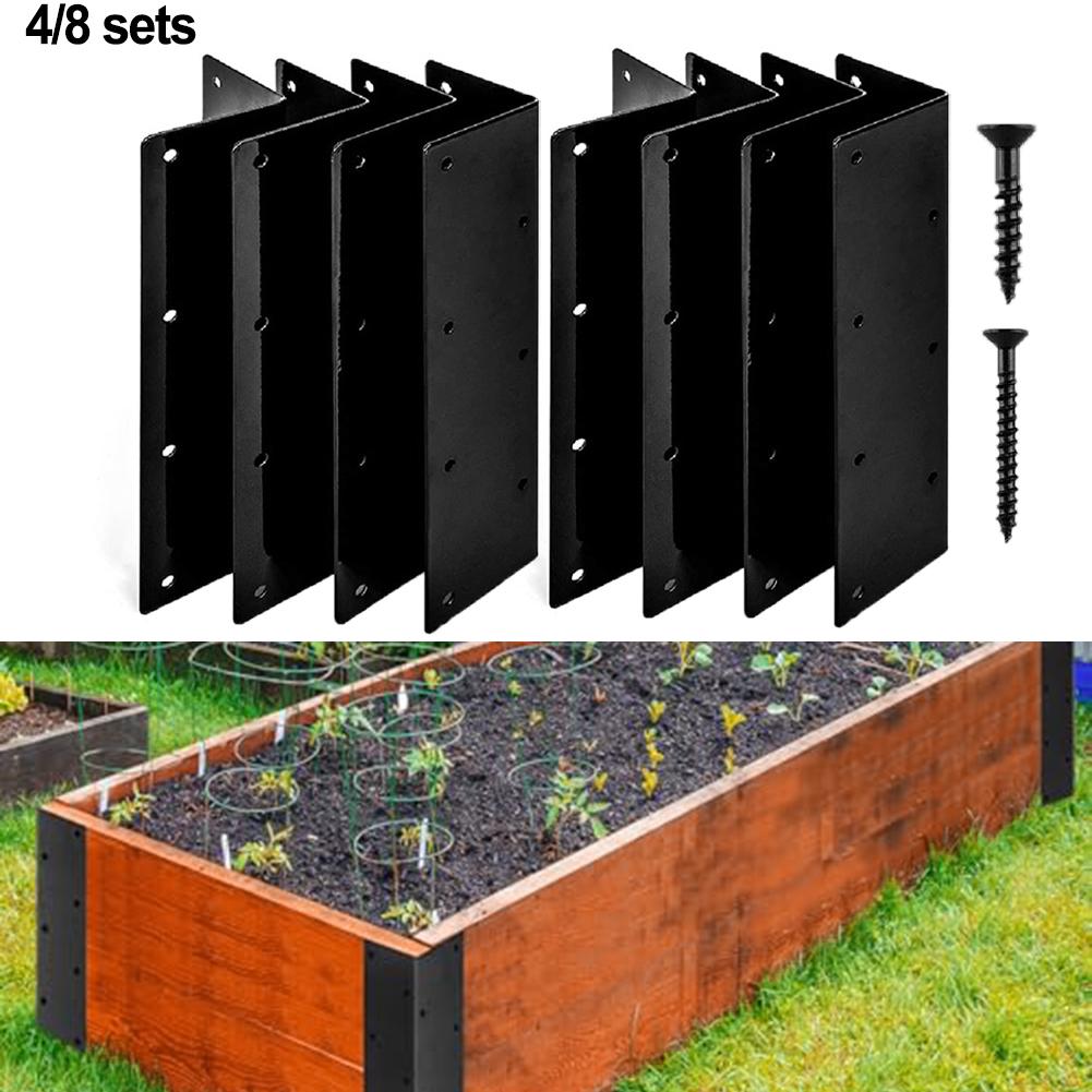 DIY Projects 11 Inch Tall Garden Bed Brackets Easy Assembly Garden Brackets Trellis 11 Inch Height 3x3 Inch Corners