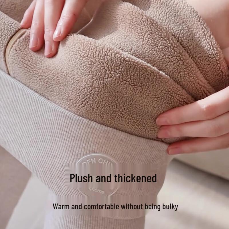 LangSha Women's 800g Lamb Wool Lined Winter Thermal Leggings