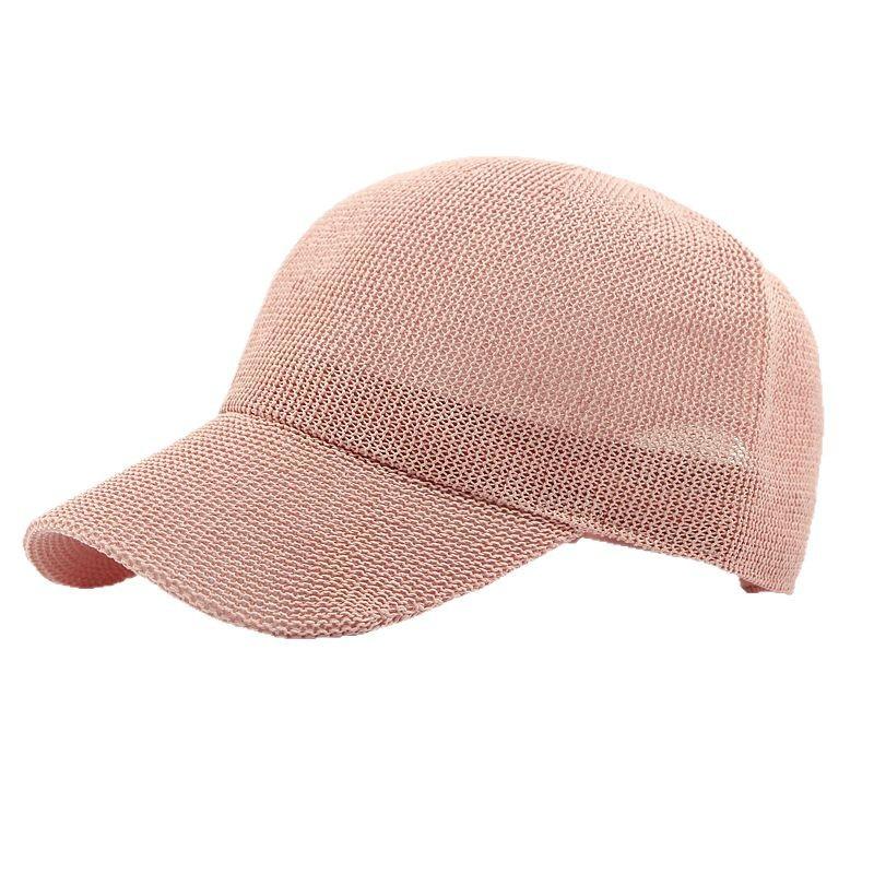 Hat Women's Summer Breathable Mesh Baseball Cap Simple Sunscreen Sun Hat Knitted Hollow Light Board Cap