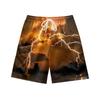 European And American Dark Natural Lightning Element Men'S Casual Shorts Beach Pants
