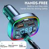 Car Charger FM Transmitter Bluetooth5.0 Hands Free True 4.8A Dual USB Port PD FastCharging MP3 Music TF Card U Disk AUX Player