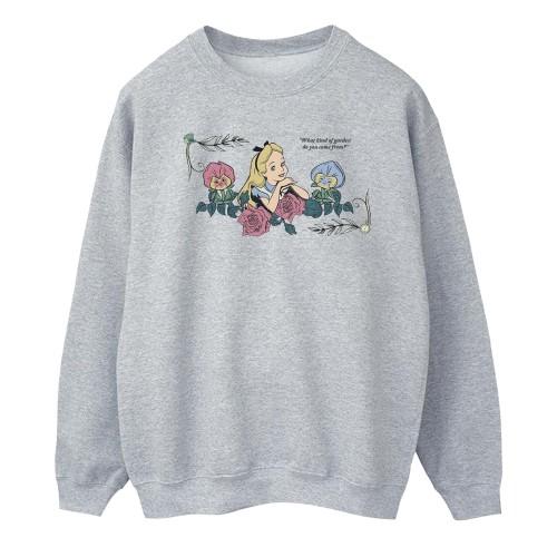 Disney Mens Alice In Wonderland What Kind Of Garden Sweatshirt