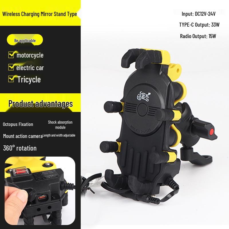Shockproof Anti-Shake Motorcycle Phone Mount for Navigation
