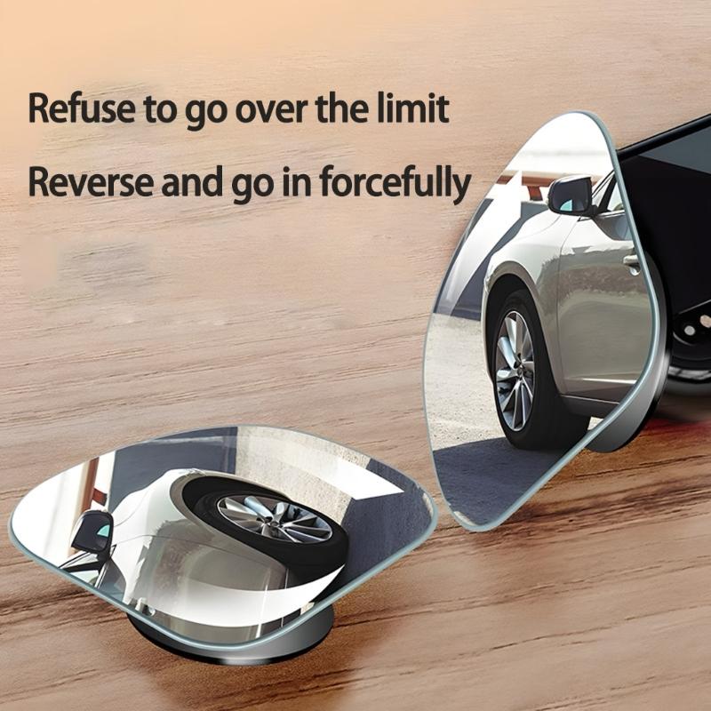 2pcs Upgrades Glass Heart Mirrors Stylish Rearview Mirrors Wide Angle Glass Simple Installation Suitable for Vehicles