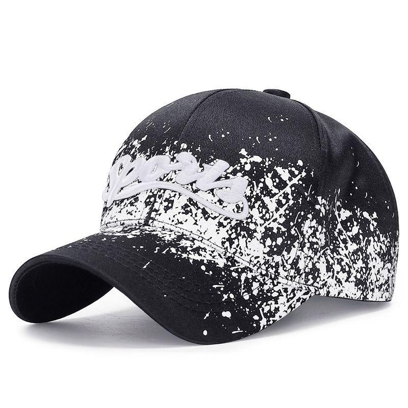 Spring and Summer Versatile Baseball Cap, Fashionable Printed Paint Dot Sun Protection Hat, Unisex Couple Hat