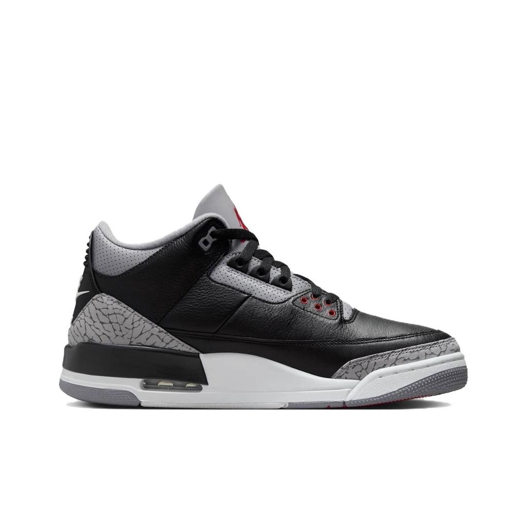 Air Jordan 3 Retro OG Black Cement 2024 Men Sneakers Fire-Red Cement-Grey Sail DN3707-010