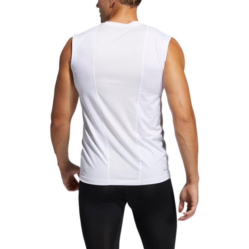 Adidas Tank Tops Men's White Crew Neck Moderate Straight Fit GM0519-