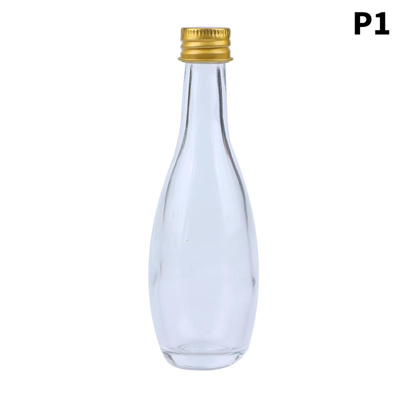 1 stk 50 ml hjemmeglass blyfri karaffel med deksel for brennevin Scotch liten vinflaske glass drikkeflaske bartilbehør