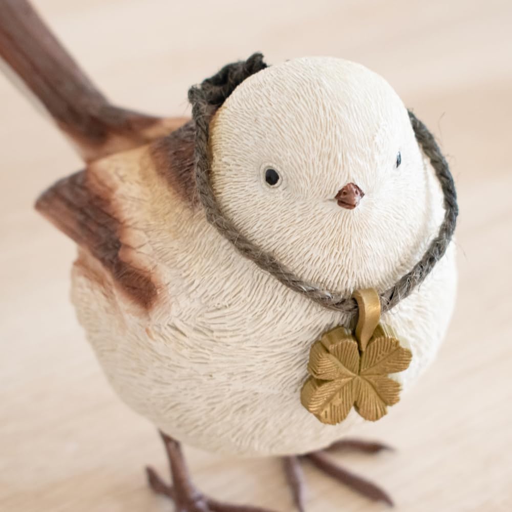 Set of 2 Long-tailed Tit Birds Garden Ornament, Figurine, Decor