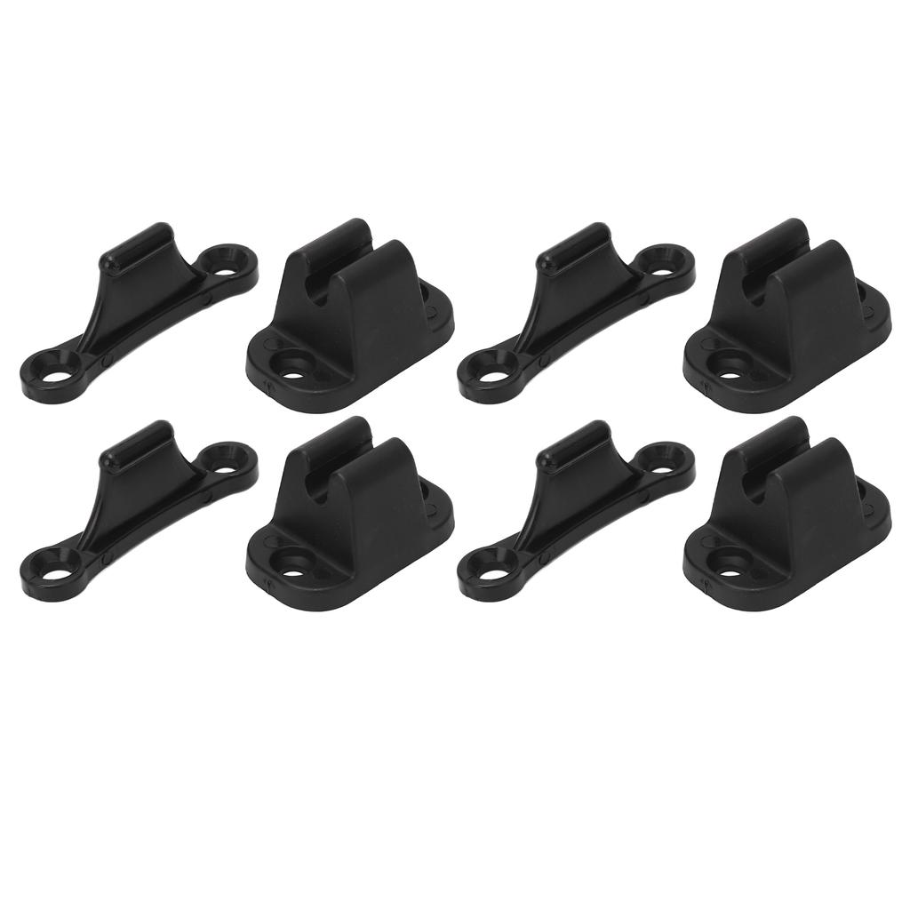 4 Set RV Door Holders Multifunctional Keep Door Open Rust Proof Camper Door Stops for Caravan Boat Black