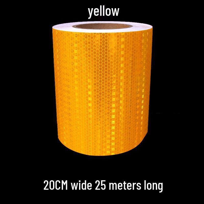 5cm Black Yellow Reflective Honeycomb Arrow Warning Tape Car Sticker