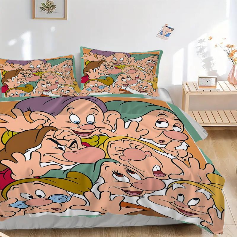 3Pcs Seven Dwarfs Adventure Bedding Sets For All Sizes New 3D Printed Bed Cover Comforter Duvet Cover Pillowcase Bedroom Decoration