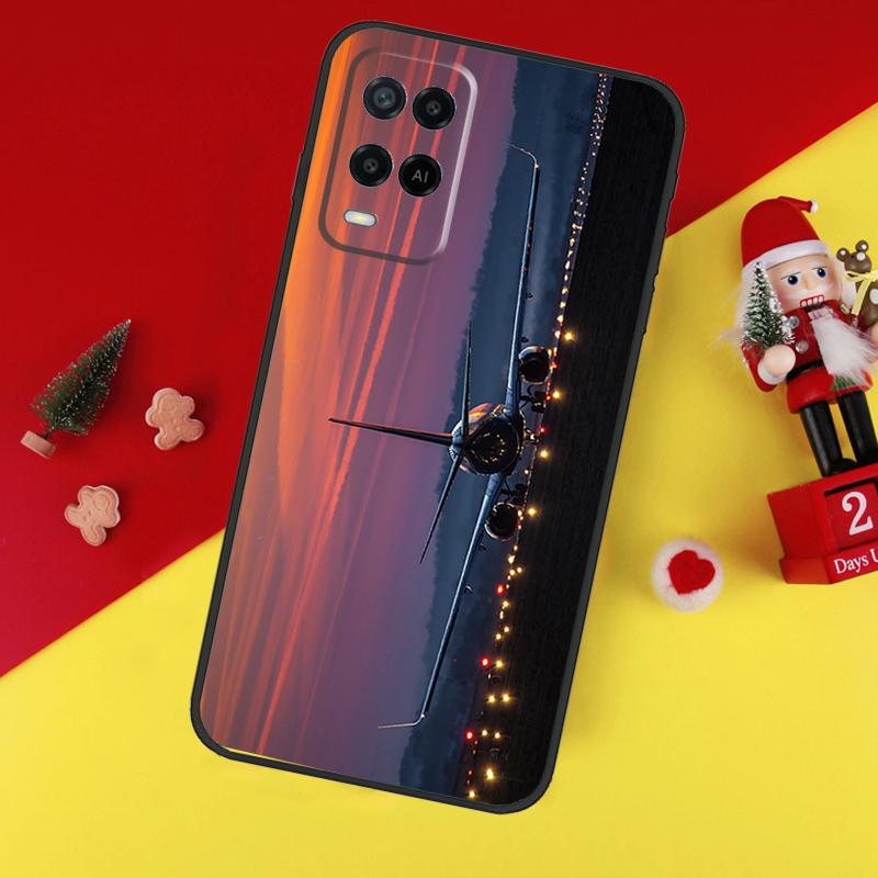 Airplane Plane Aircraft Case For Oppo A5 A6 Pro A15 A57 A17 A54 A74 A94 A76 A16 A96 A40 A60 A80 A18 A38 A58 A78 A98