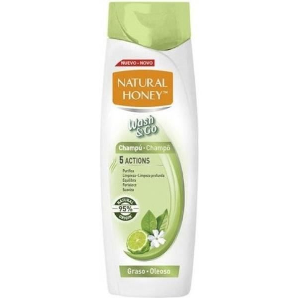 Natural Honey Wash &amp; Go Champú Graso 400 Ml Unisex