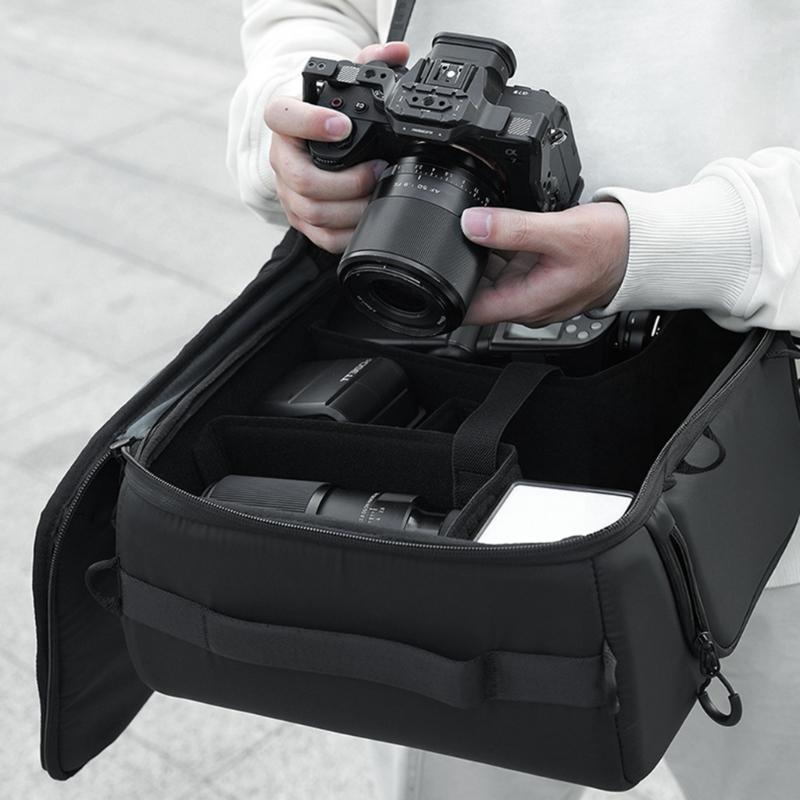 Waterproof DSLR Camera Insert Bag with Adjustable Compartments for Lens Protections Storage Pockets for Photographers