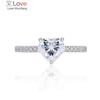 Sale 925 Sterling Silver 1ct Heart Cut Sona Diamond Very Shiny Anniversary Birthday Gift Fine Jewelry