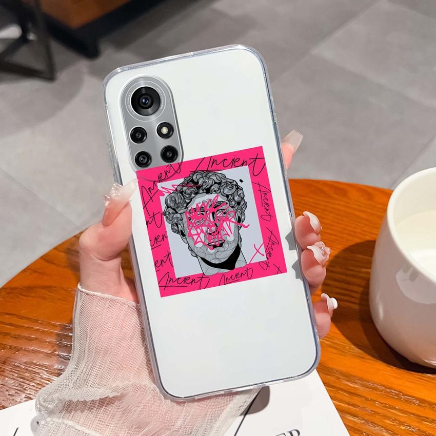 Case For Huawei Nova 8 9 10 11 Pro SE P Smart 2019 2020 Y60 Y70 Cute Black Cat Phone Cover Soft Slim TPU Shockproof Transparent Shell For Huawei Cases