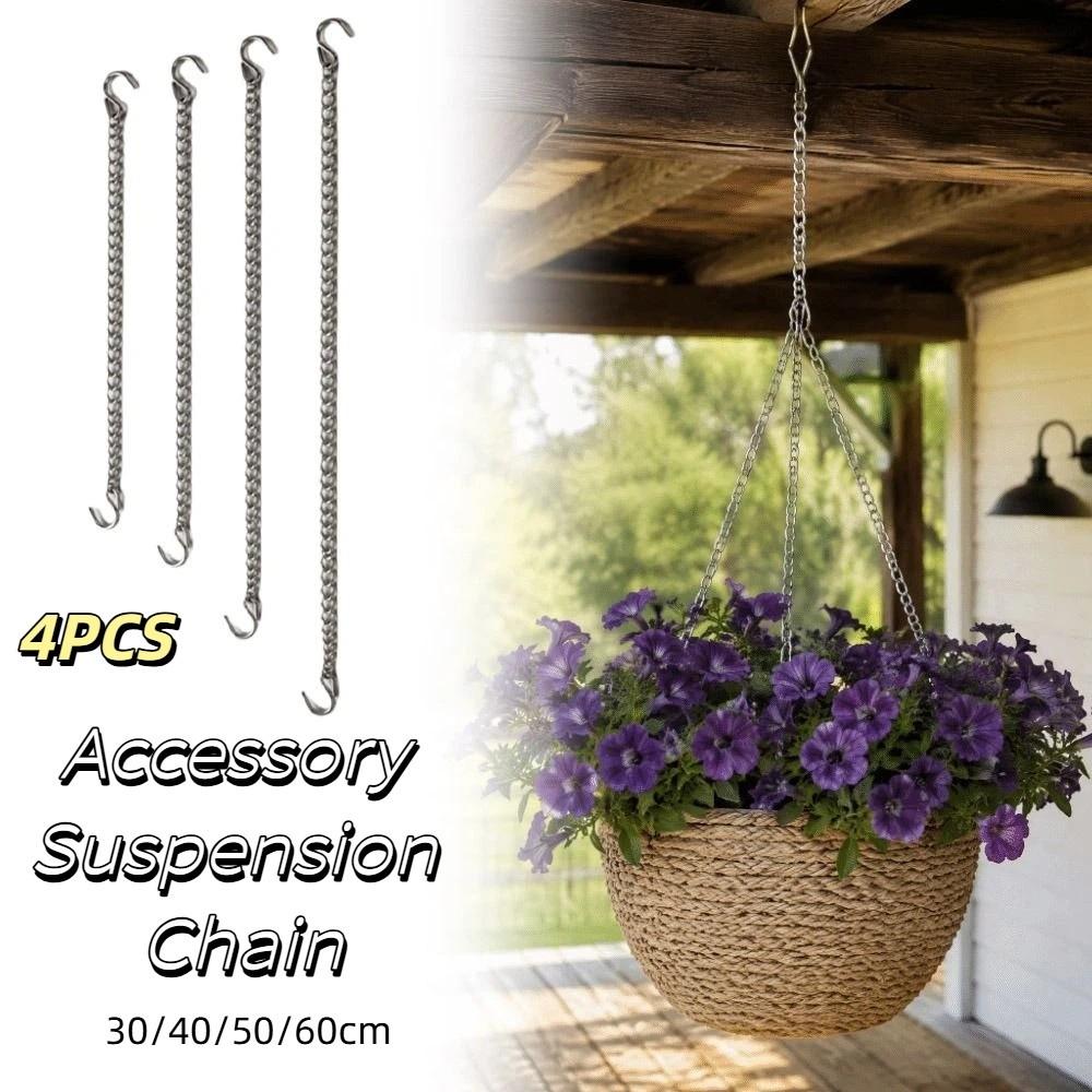 Strengthened Metal Hanging Chain Strong Bearing Capacity Hanging Chain with Hooks Outdoor