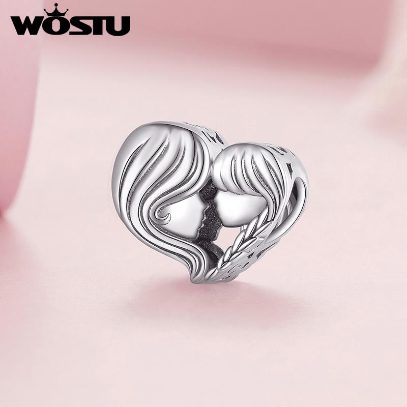 WOSTU Mother's Day Jewelry DIY Charms Rose Flower Fit Original Bracelet Neckalce Wholesale