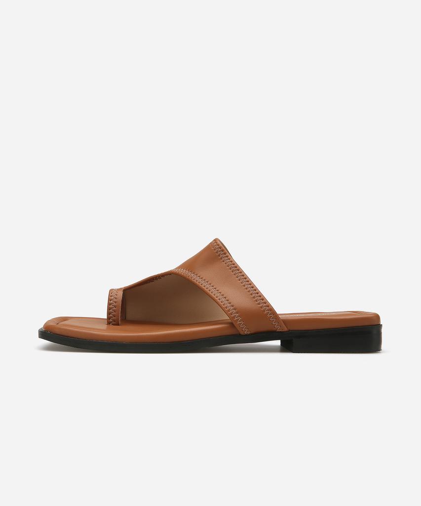 Salt And Chocolate Square Toe Stretch Flip-Flop Slippers 412323002 (2Cm/3Color)