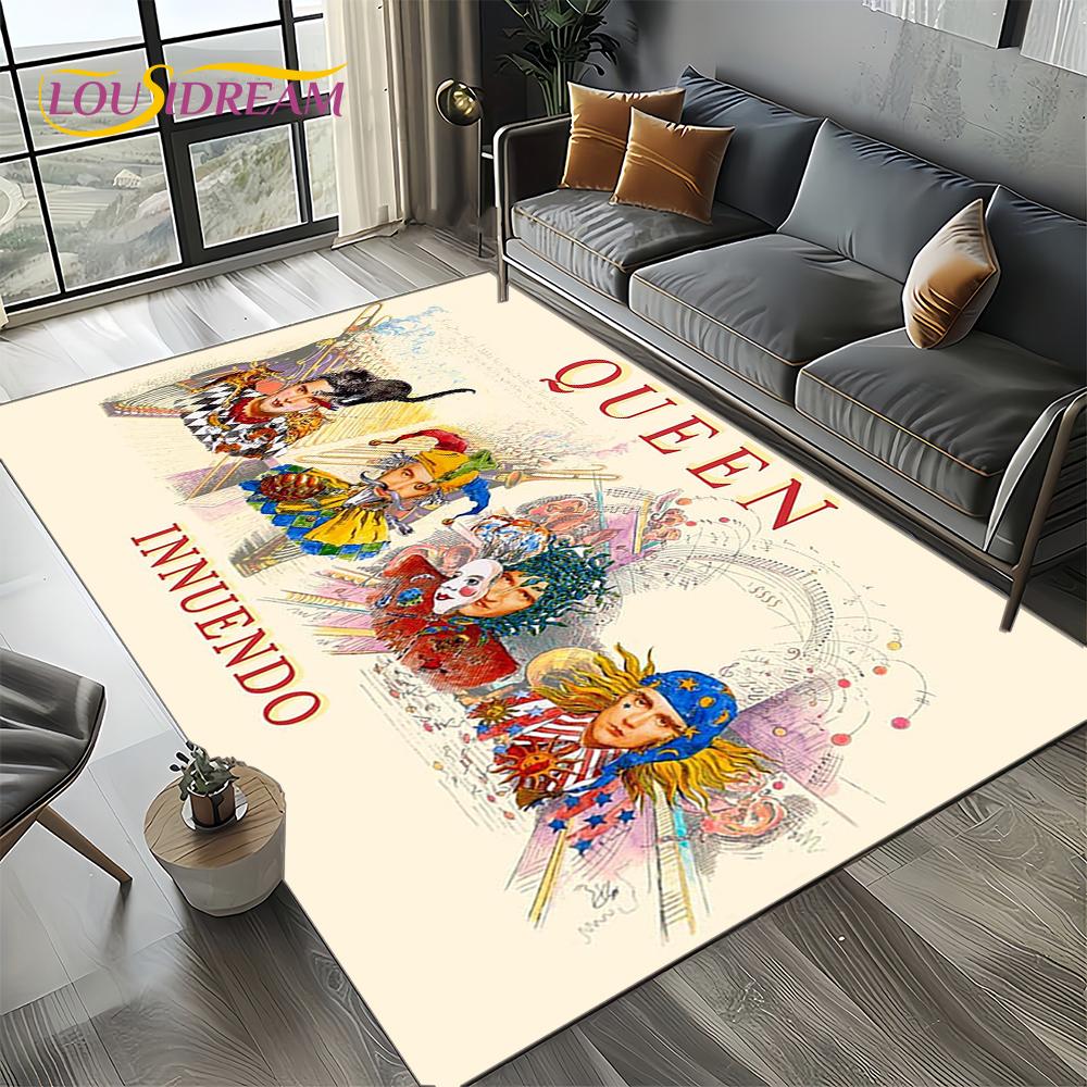

Classics Queen-Rock-Band Freddie Carpet Rug for Living Room Bedroom Home Sofa Decoration,Kid Area Rug Non-slip Floor Mat 40x60cm( 15x23in )