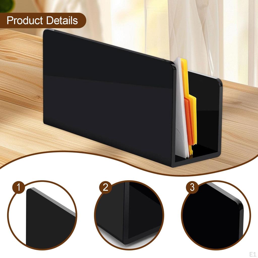 Desk Mail Holder Letter Office Supplies, Vertical Sorting Rack Sorter for Bill Filling