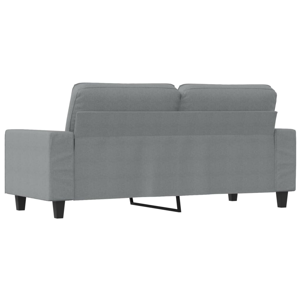 2 Seater Sofa Light Grey 140 cm Fabric