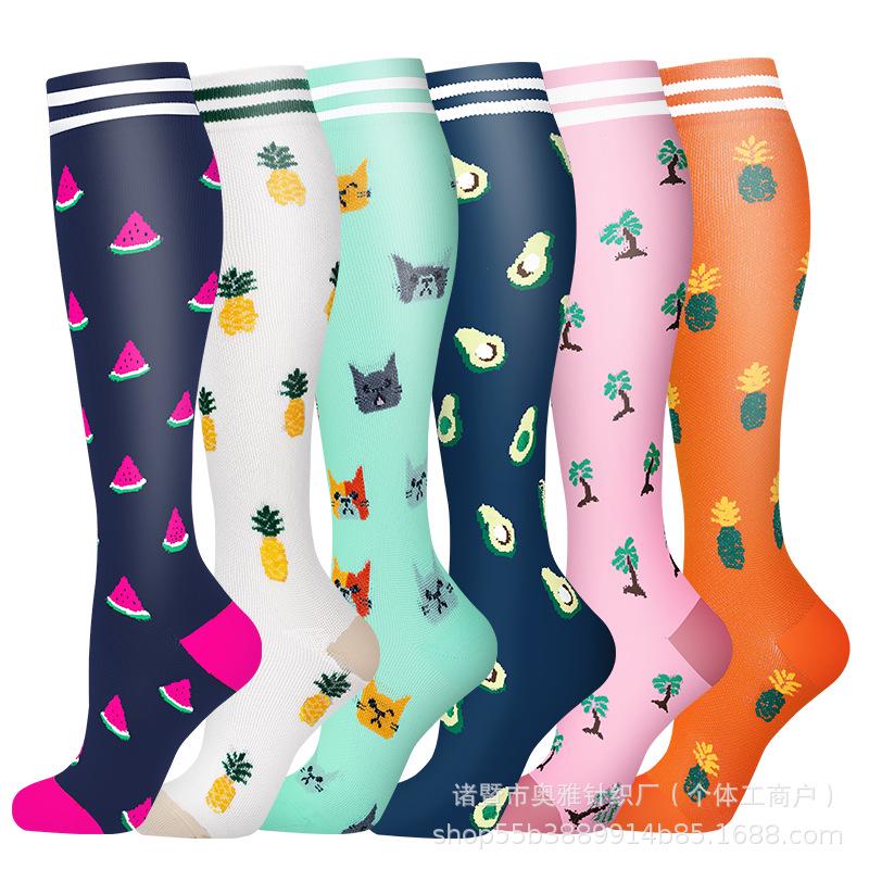 Cross-border Over-the-Knee Compression Yoga & Sport Socks Set