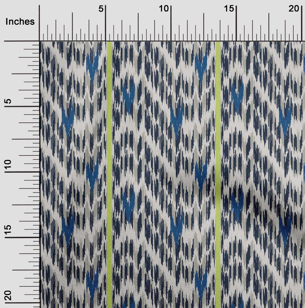 oneOone Cotton Flex Fabric Stripe & Chevron Ikat Fabric Prints By Yard 40 Inch
