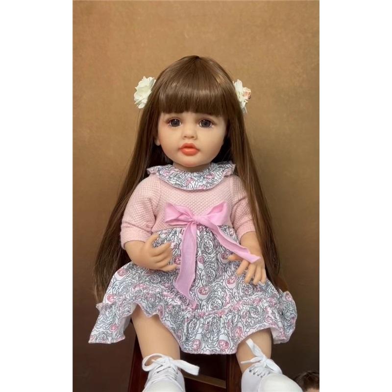Lifelike Reborn Dolls Realistic Full Silicone Baby Bebe Vinyl 50CM Newborn Girl Doll Princess Toddler Toy Gift