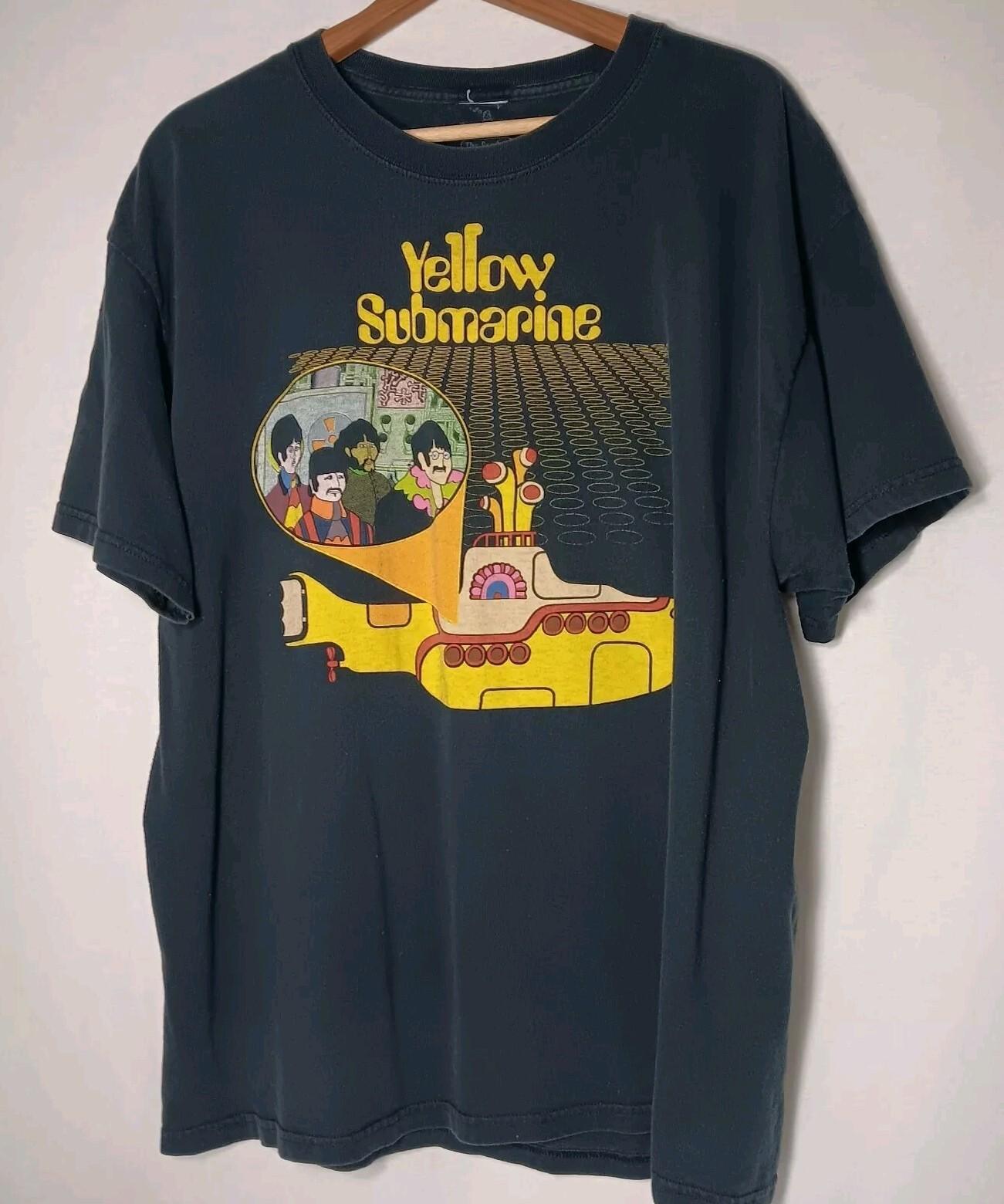 The Beatles Yellow Submarine T-shirt XL Black Rock n Roll Band Music Psychedelic S