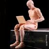 Gnallang Drawing Movable Comes with Changeable Model Cartoon Muscular Male Skin Color Doll, Joints, Stand, Gestures, Doll, Model, Body, -