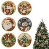 6PCS Christmas Ornaments DIY Pearl Diamond Art Kits for Adults Xmas Tree Hanging Craft Pendents Holiday Christmas Decorations