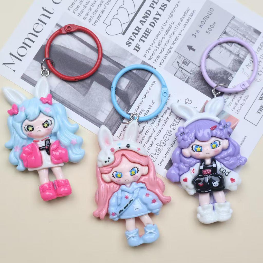 Dora Cartoon Dress-up Keychain Pendant - Backpack Charm Accessory for Couples and Best Friends