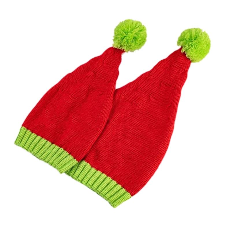 Decoration Adult Children's Hat Personality Accessory Hat Knitted Colorful Christmas Hat Holiday Outfits