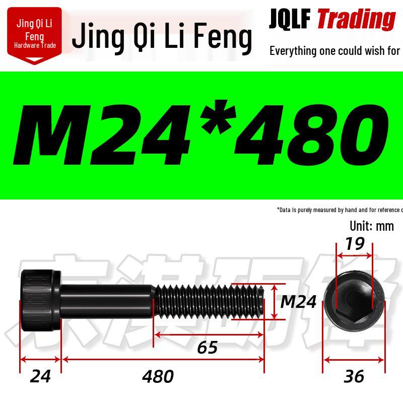 M20-M27 High Strength Blackened Hex Socket Head Cap Screw with Knurled Cylindrical Half Thread