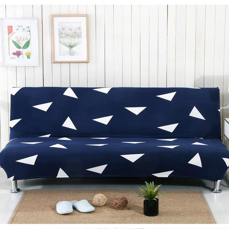 Armless Sofa Bed Cover Spandex Stretch Futon Slipcover Elastic Full Folding Couch Sofa Shield Fitted Full Folding Sofa Slipcover
